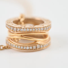 Bvlgari B.Zero1 with Diamonds Necklace Rose Gold