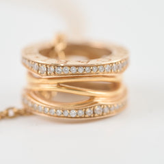 Bvlgari B.Zero1 with Diamonds Necklace Rose Gold
