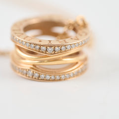 Bvlgari B.Zero1 with Diamonds Necklace Rose Gold