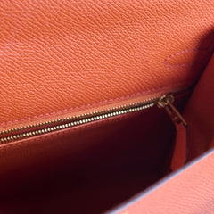 Hermes Kelly 25 Epsom Sellier Terre Battue Y Stamp