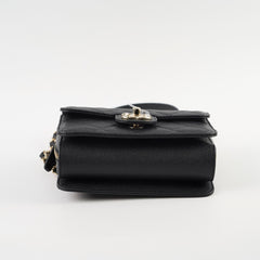 Chanel Mini Rectangular Black Caviar Zip Flap Bag