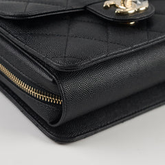 Chanel Mini Rectangular Black Caviar Zip Flap Bag