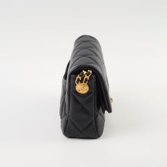 Chanel 22A Mini Flap bag with Gold Coins Double Chain Strap (microchip)