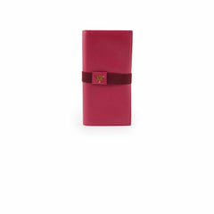 Prada Saffiano Long Clutch Wallet Dark Pink