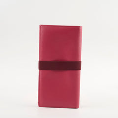 Prada Saffiano Long Clutch Wallet Dark Pink