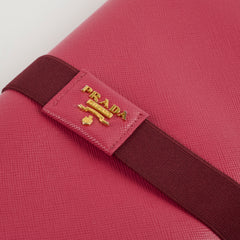 Prada Saffiano Long Clutch Wallet Dark Pink