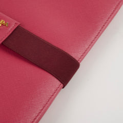 Prada Saffiano Long Clutch Wallet Dark Pink
