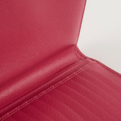 Prada Saffiano Long Clutch Wallet Dark Pink