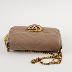 Gucci GG Supermini Marmont Matelasse Beige / Dusty Pink