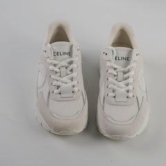 Celine Runner CR-03 Low Lace-Up Sneaker in Mesh, Suede Calfskin
