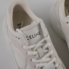 Celine Runner CR-03 Low Lace-Up Sneaker in Mesh, Suede Calfskin