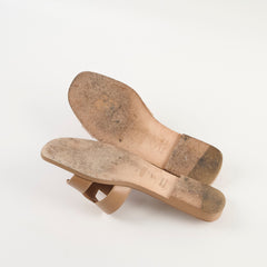 Hermes Oran Slides Beige Lin