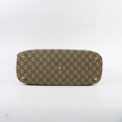 Gucci GG Supreme Hobo Shoulder Bag Brown