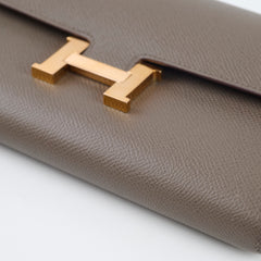 Hermes Constance Wallet Epsom Gris Etain