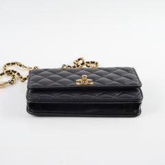 Chanel Turn-lock WOC with Charms Black Caviar