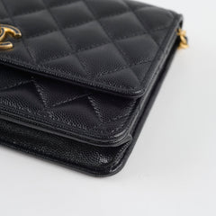 Chanel Turn-lock WOC with Charms Black Caviar