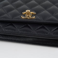 Chanel Turn-lock WOC with Charms Black Caviar