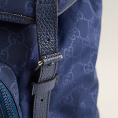 Gucci Guccissima Nylon Backpack Blue