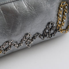 Chanel Signature Bowing Bag Crumpled Metallic Calfskin