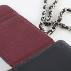 Chanel Phone Pouch Black Caviar SHW