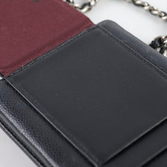 Chanel Phone Pouch Black Caviar SHW