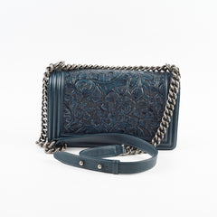 Chanel Old Medium Cordoba Paris Navy Boy Dark Green