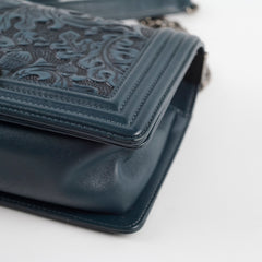 Chanel Old Medium Cordoba Paris Navy Boy Dark Green