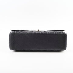 Chanel Maxi Single Flap Black Caviar SHW