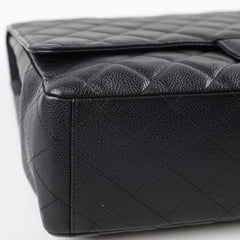 Chanel Maxi Single Flap Black Caviar SHW