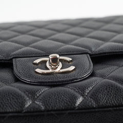 Chanel Maxi Single Flap Black Caviar SHW