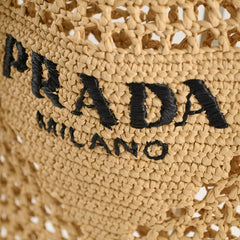 Prada Rafia Shopping Tote Natural