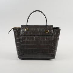 Celine Nano Belt Bag Croc Emboss Dark Grey