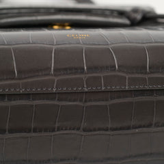 Celine Nano Belt Bag Croc Emboss Dark Grey