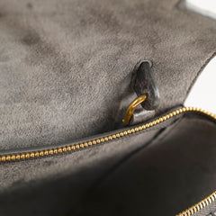 Celine Nano Belt Bag Croc Emboss Dark Grey