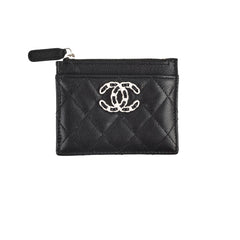 Chanel Seasonal Cardholder Caviar Black