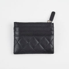 Chanel Seasonal Cardholder Caviar Black