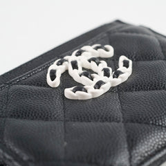 Chanel Seasonal Cardholder Caviar Black