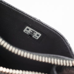 Chanel Seasonal Cardholder Caviar Black