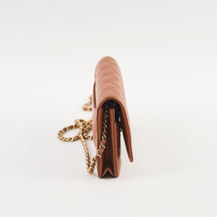 Chanel Wallet On Chain WOC Caviar Tan (microchip)