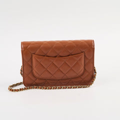 Chanel Wallet On Chain WOC Caviar Tan (microchip)