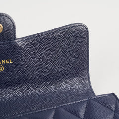 Chanel classic Long Wallet Caviar Navy