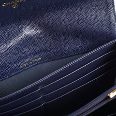 Chanel classic Long Wallet Caviar Navy