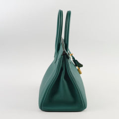 Hermes Birkin 30 Malachite Togo A Stamp