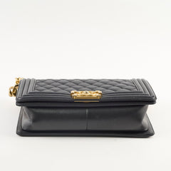 Chanel Old Medium Boy Bag Lambskin Black