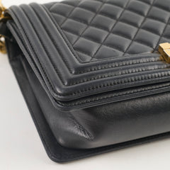 Chanel Old Medium Boy Bag Lambskin Black