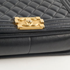Chanel Old Medium Boy Bag Lambskin Black