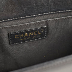 Chanel Old Medium Boy Bag Lambskin Black