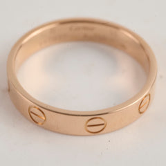 Cartier Love Wedding Band Pink Gold Size 55