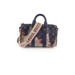 Louis Vuitton Keepall 25 Bandouliere Ink Blue Micorchip