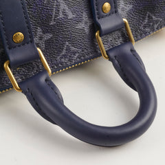 Louis Vuitton Keepall 25 Bandouliere Ink Blue Micorchip